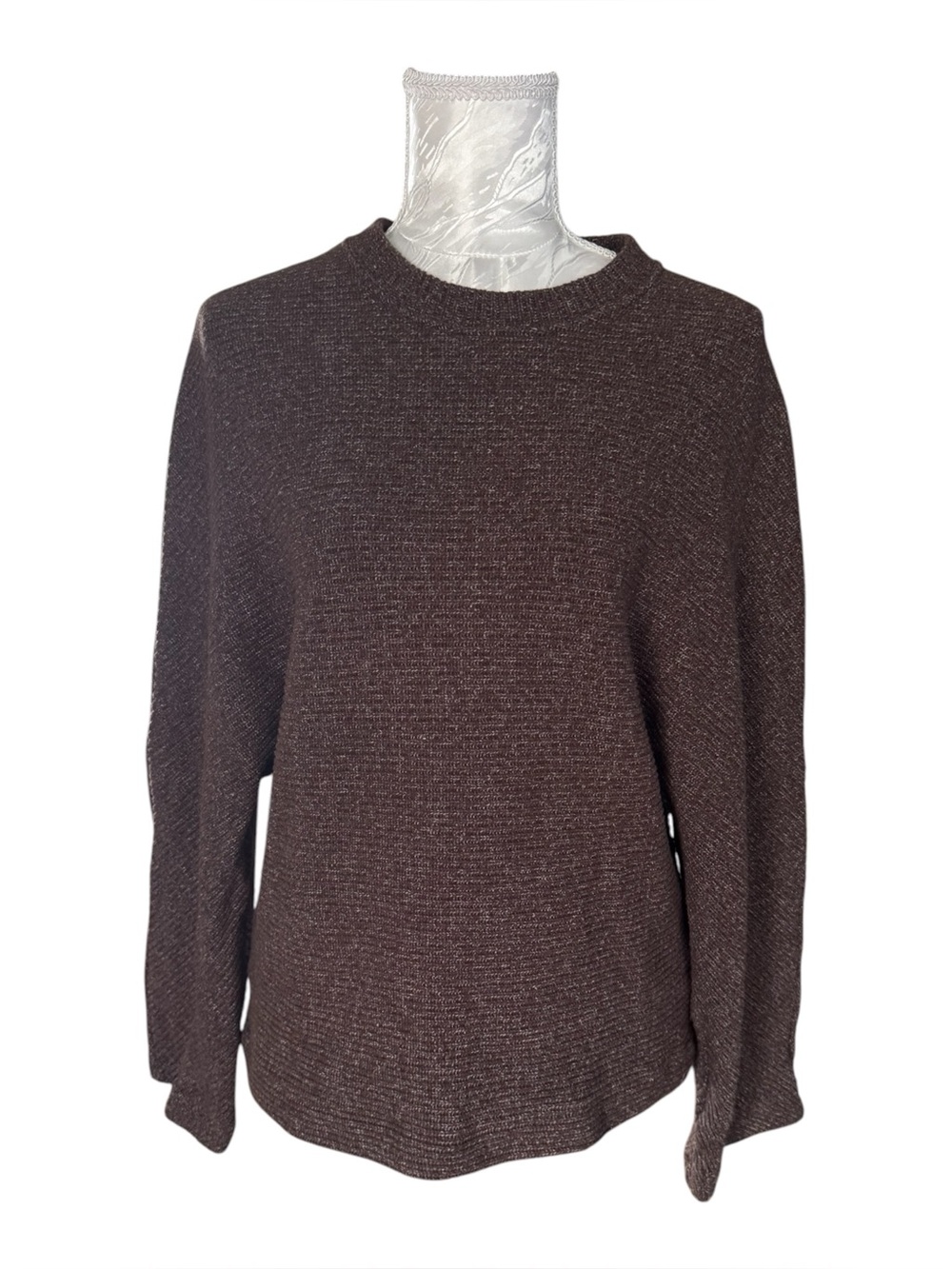 Zara Classic Crewneck Women's Sweater in Dark Brown